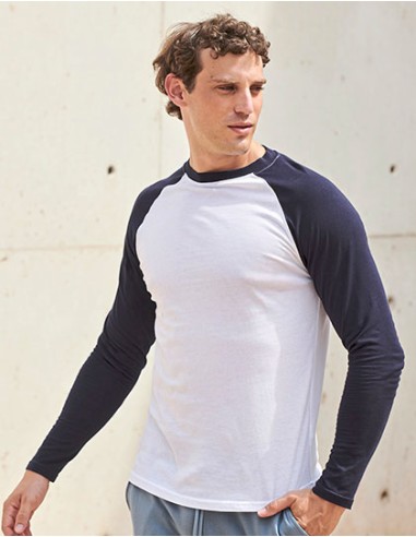 S-SF271-Mens Long Sleeved Baseball T